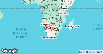 18 Day Johannesburg to Victoria Falls Tour Map Image