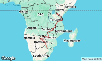 27 Day Eastern Africa Adventure: Waterfalls, Beaches & Wildlife 18-39’s