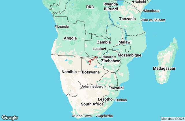 9 Day Classic Botswana Safari: Unveiling Wildlife & Wilderness Map