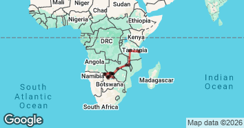 29 Day Victoria Falls to Zanzibar Overland Map Image