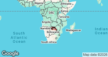 15 Day Botswana and Zimbabwe Classic Safari Map Image