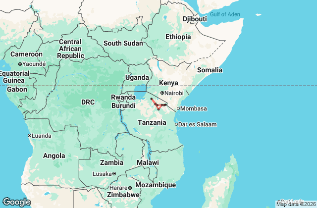 7 Day Unforgettable Tanzania: Serengeti, Ngorongoro & Lake Manyara Map